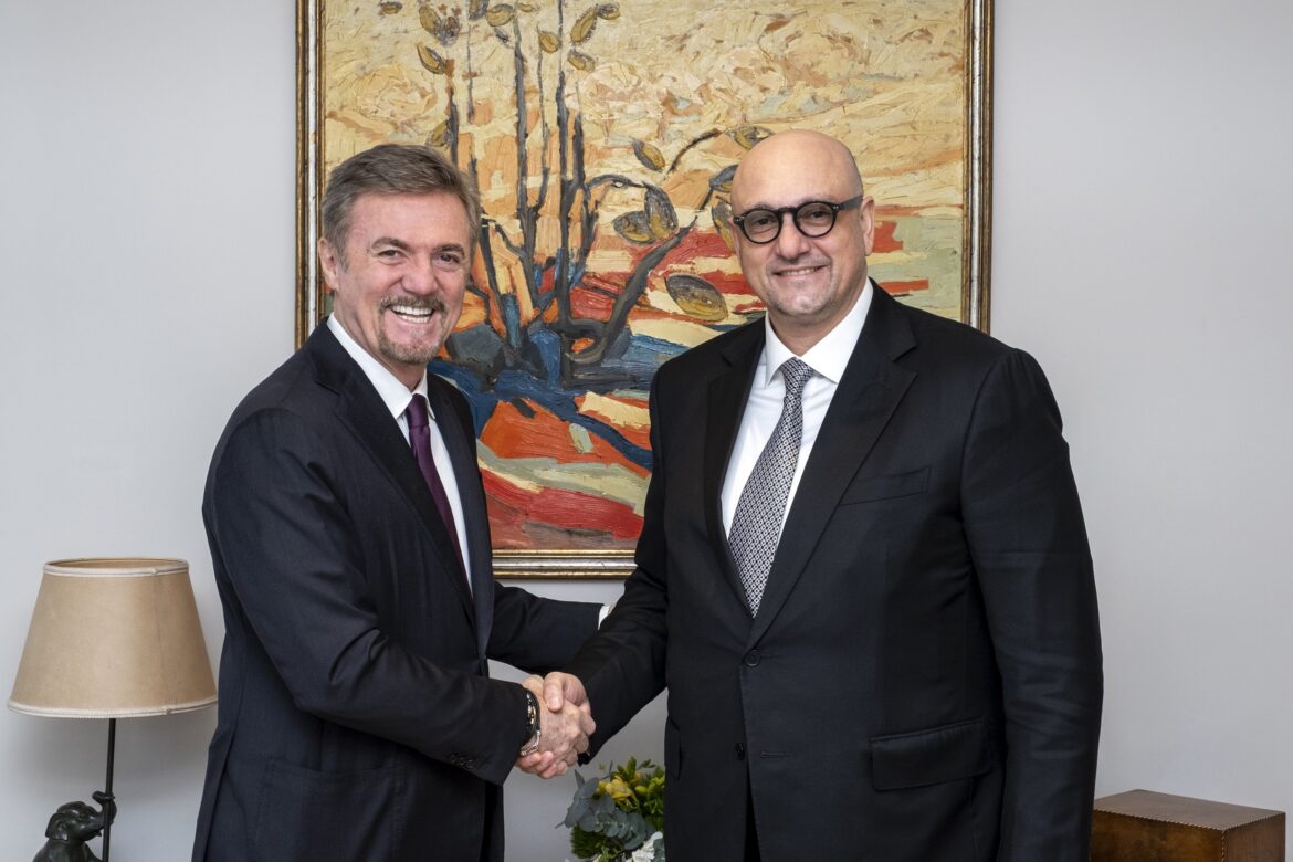 Flavio Cattaneo, Enel Group CEO, with Mohamed Jameel Al Ramahi, Chief Executive Officer of Masdar